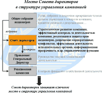 Место Совета директоров в структуре управления компанией