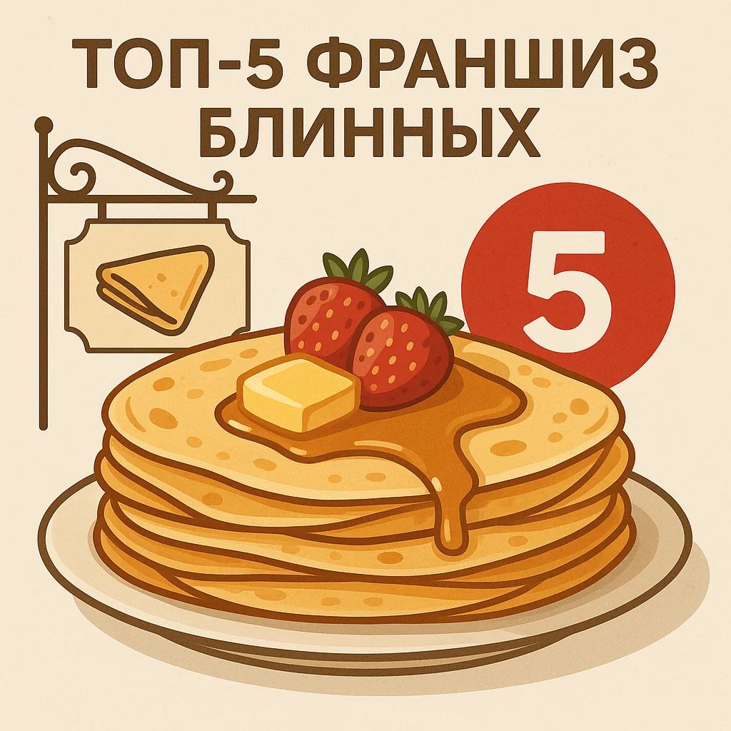 Франшизы блинных — ТОП-5 франшиз блинных в 2025 году