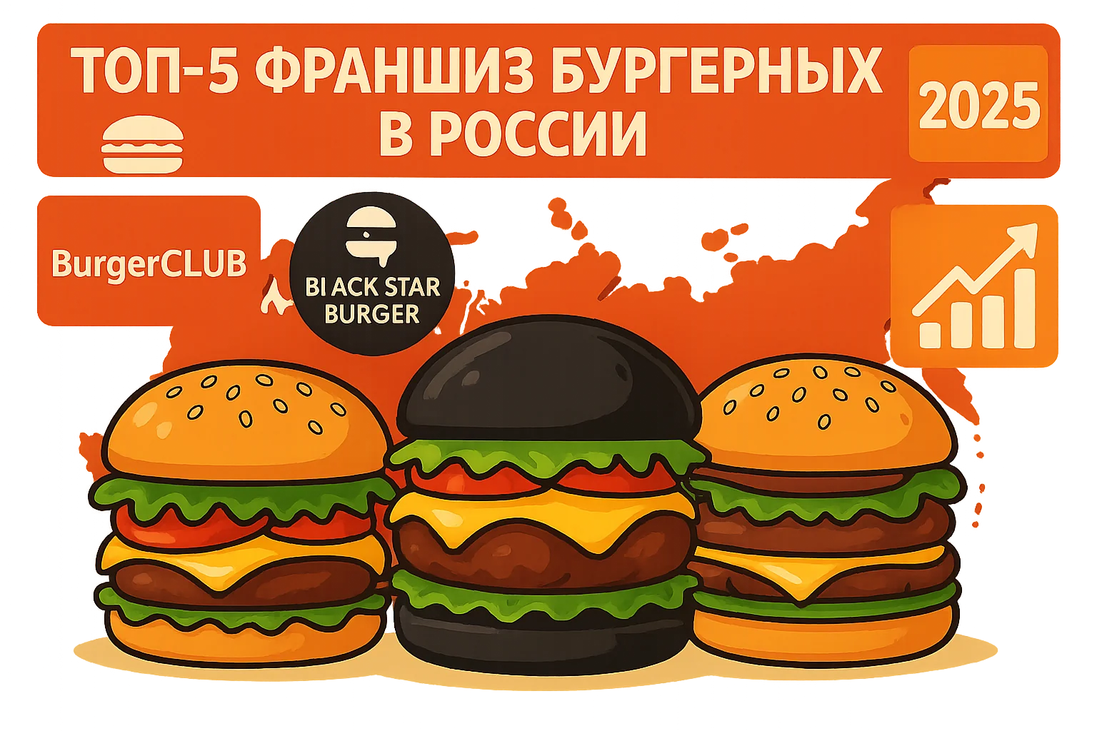 Франшизы бургерных — топ-5 франшиз бургерных в 2025 году