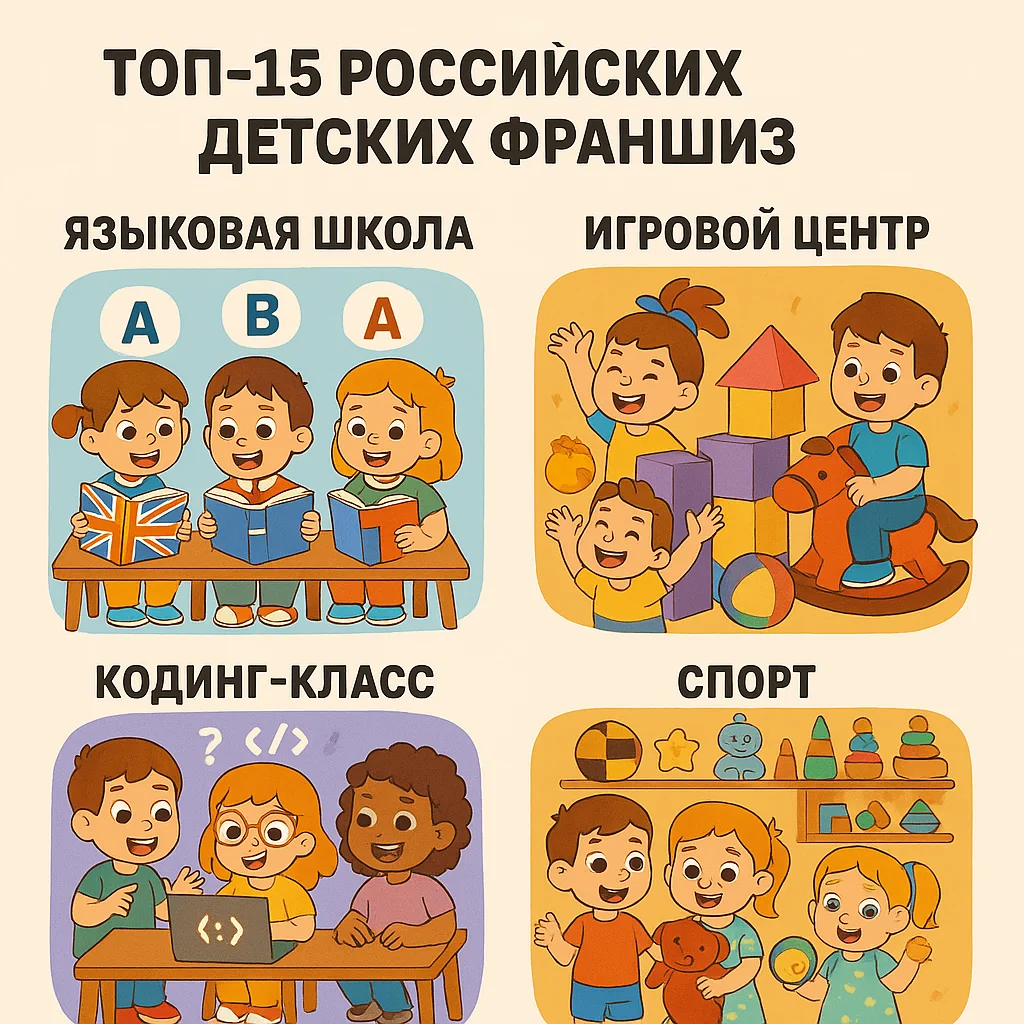 Детские франшизы — топ-15 лучших франшиз в 2025 году