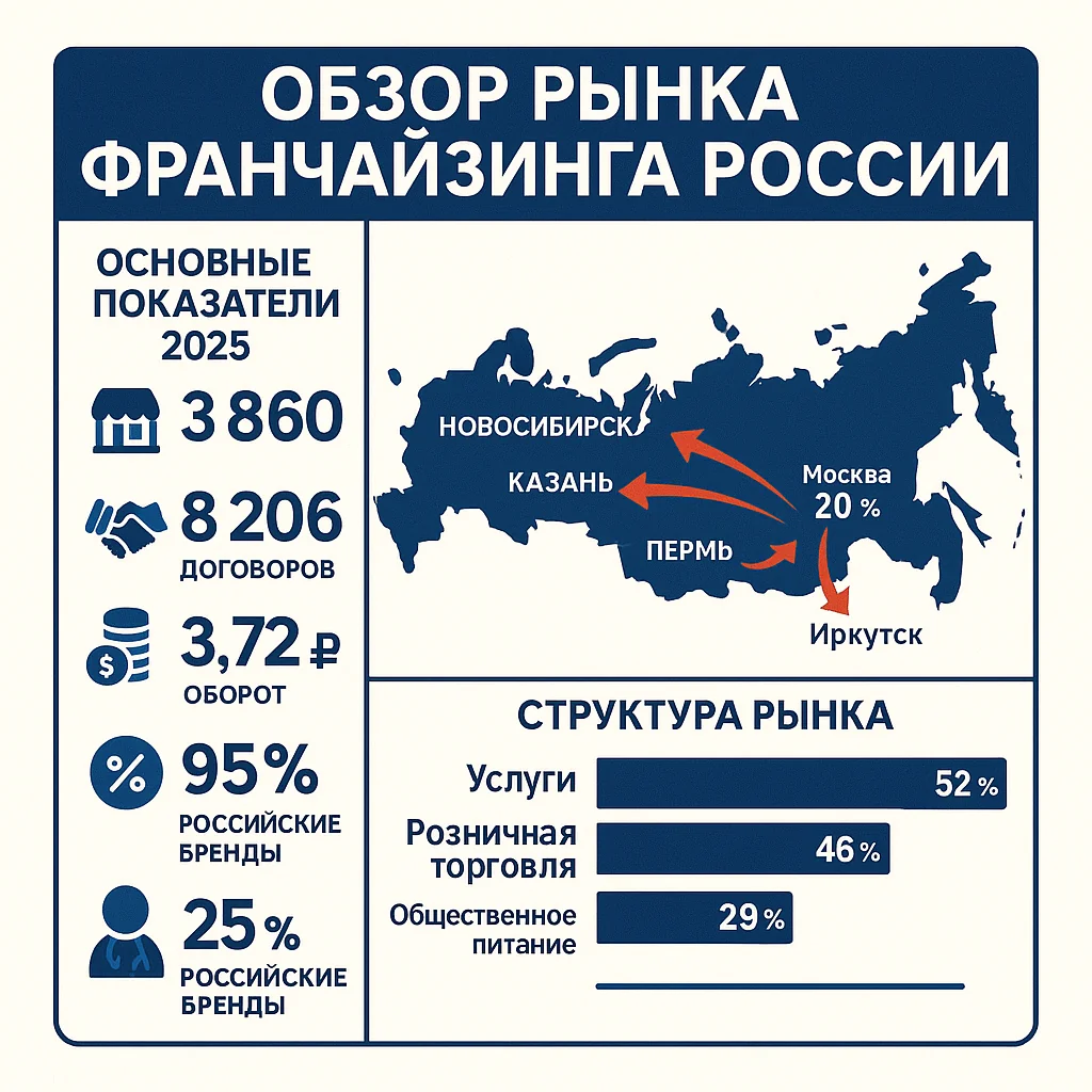 Обзор рынка франчайзинга России 2025